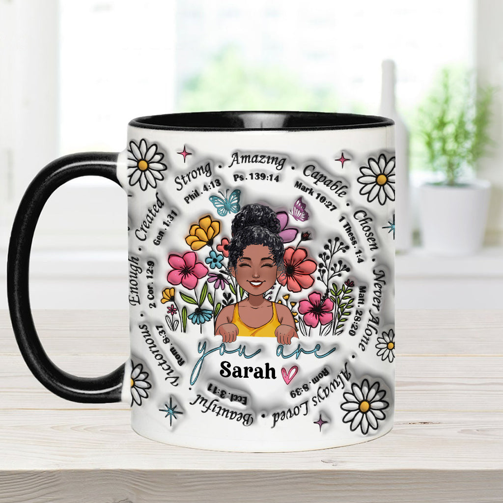 Dieu dit que tu l'es - Mug personnalisé à accent afro-américain