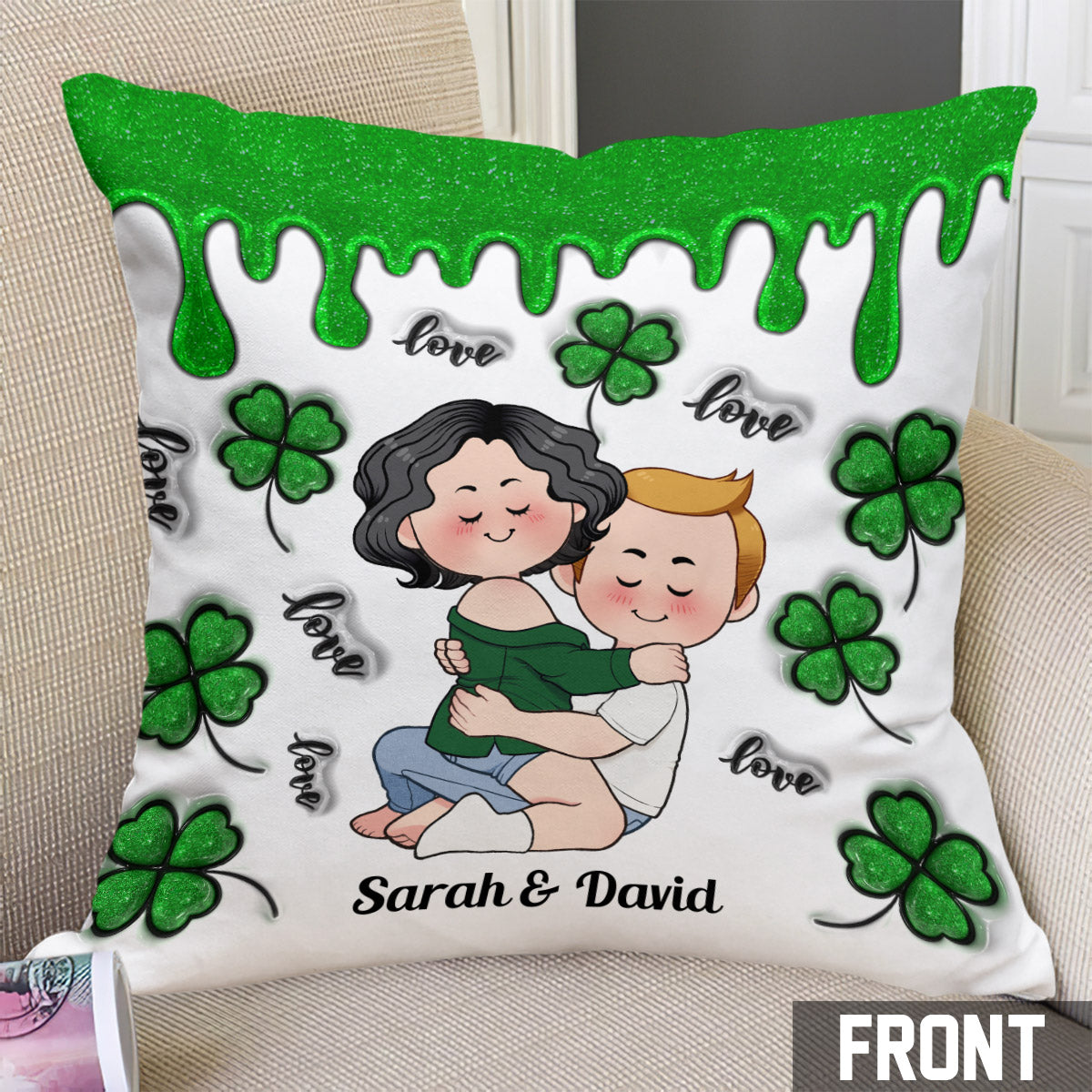 Félicitations pour être mon mari ! - Coussin décoratif personnalisé pour couple
