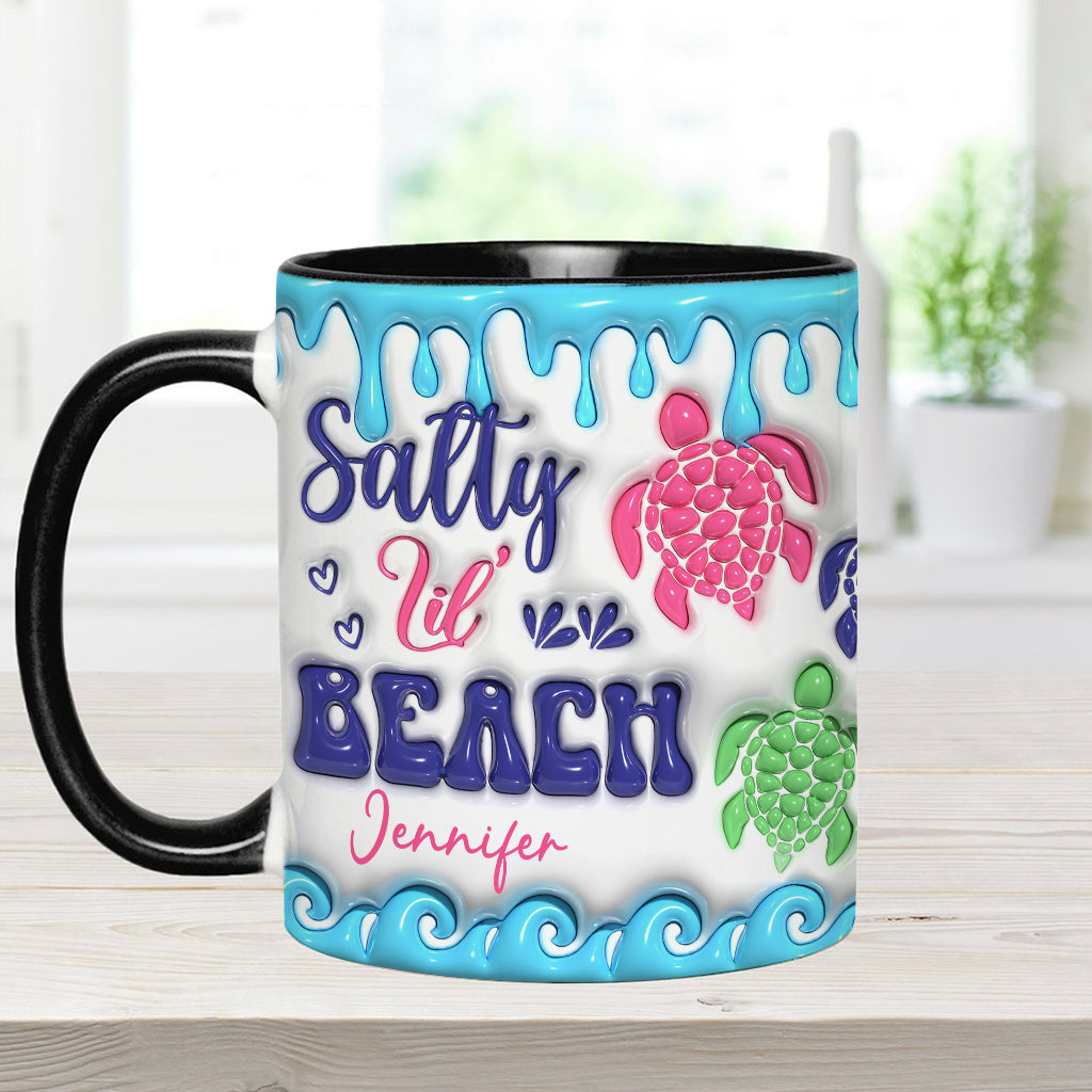Mug gonflable personnalisé à motif tortue pour les amoureux des tortues de Salty Lil' Beach