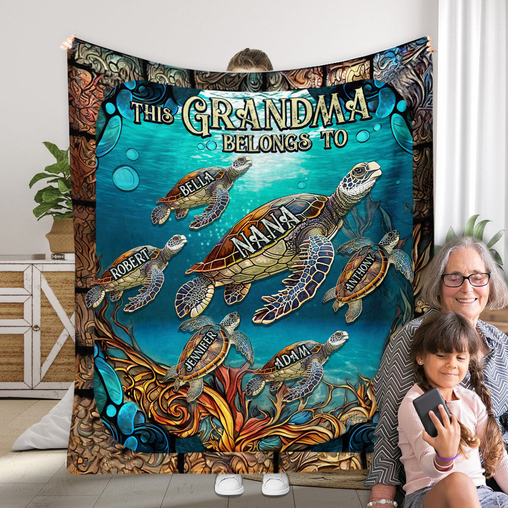 Cette couverture personnalisée pour grand-mère/maman appartient à...