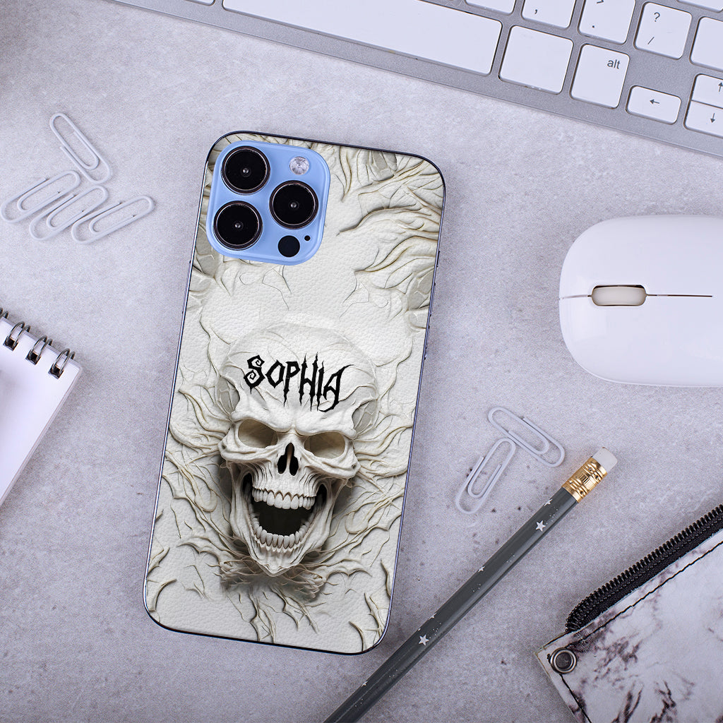 Beautiful White Skeleton - Personalized Skull Phone Case