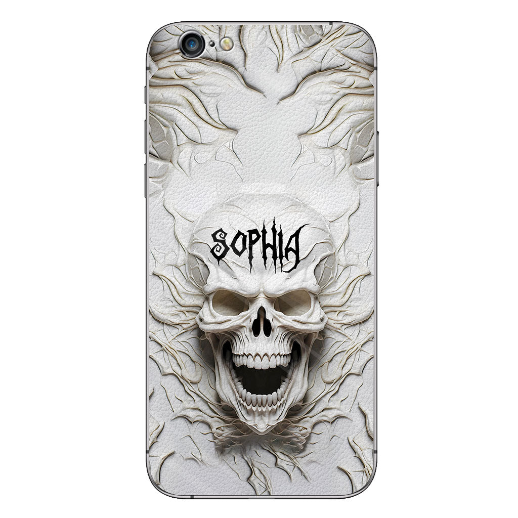 Beautiful White Skeleton - Personalized Skull Phone Case