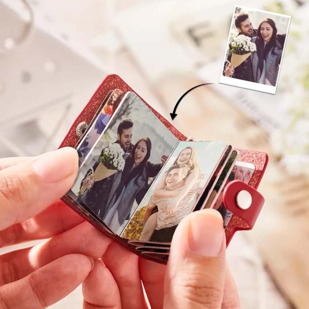 Mini Photobook Leather Keychain - Personalized Book