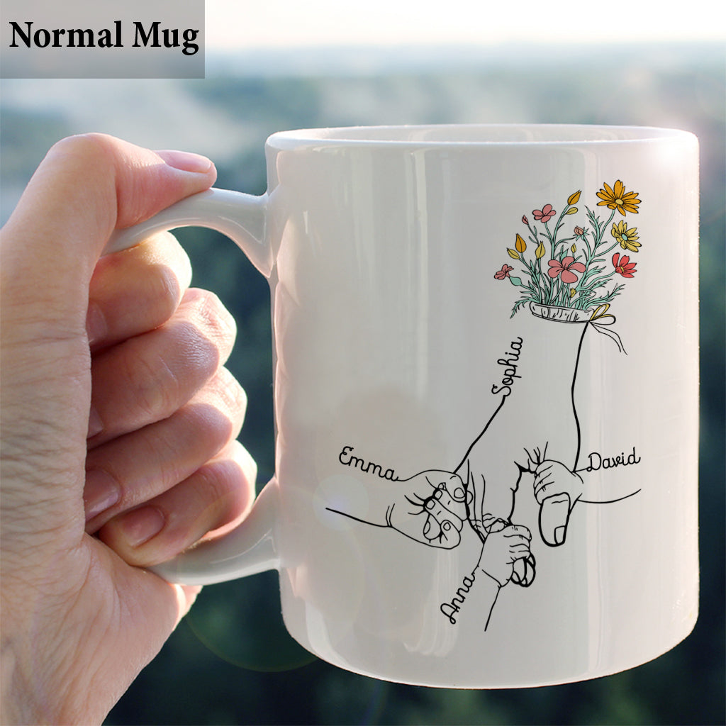 Mug personnalisé « Tenir la main de maman »