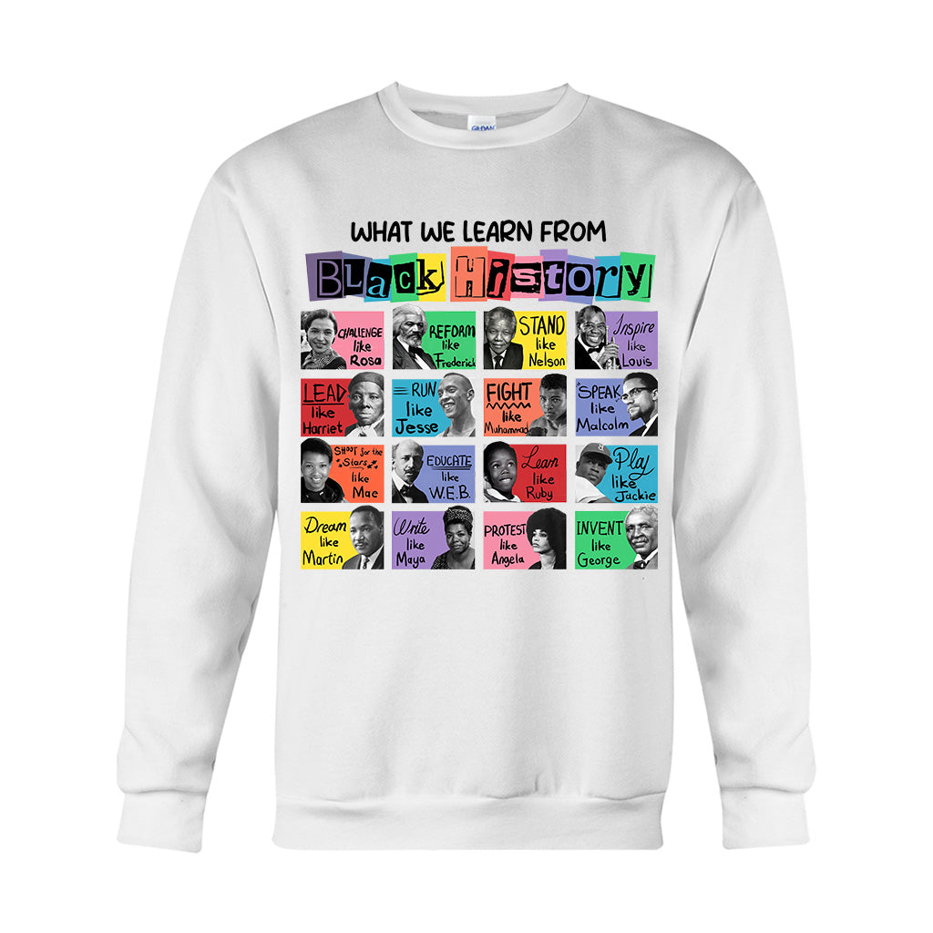 Ce que nous apprenons de l'histoire des Noirs - T-shirt et sweat à capuche afro-américain