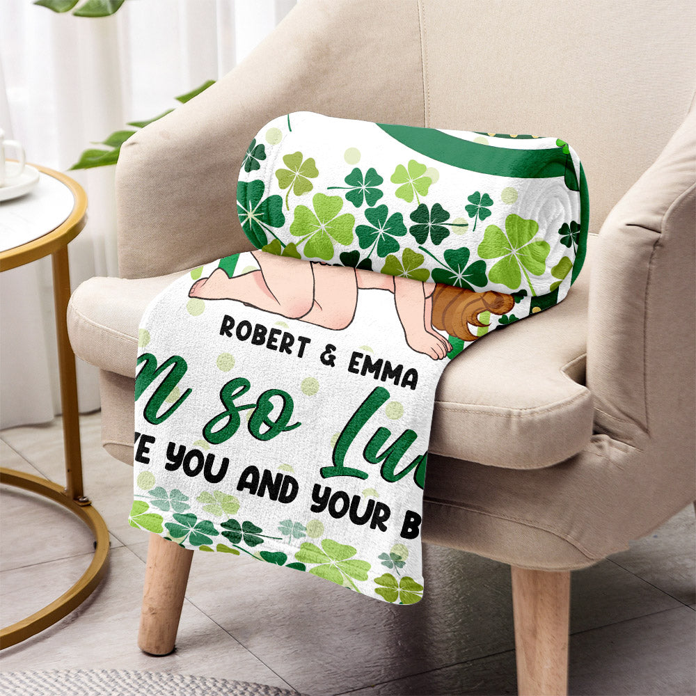 Couverture personnalisée pour couple « Quelle chance de t’avoir, toi et tes fesses »