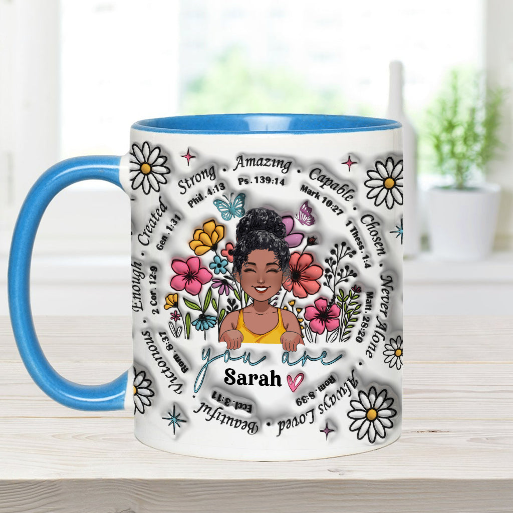 Dieu dit que tu l'es - Mug personnalisé à accent afro-américain