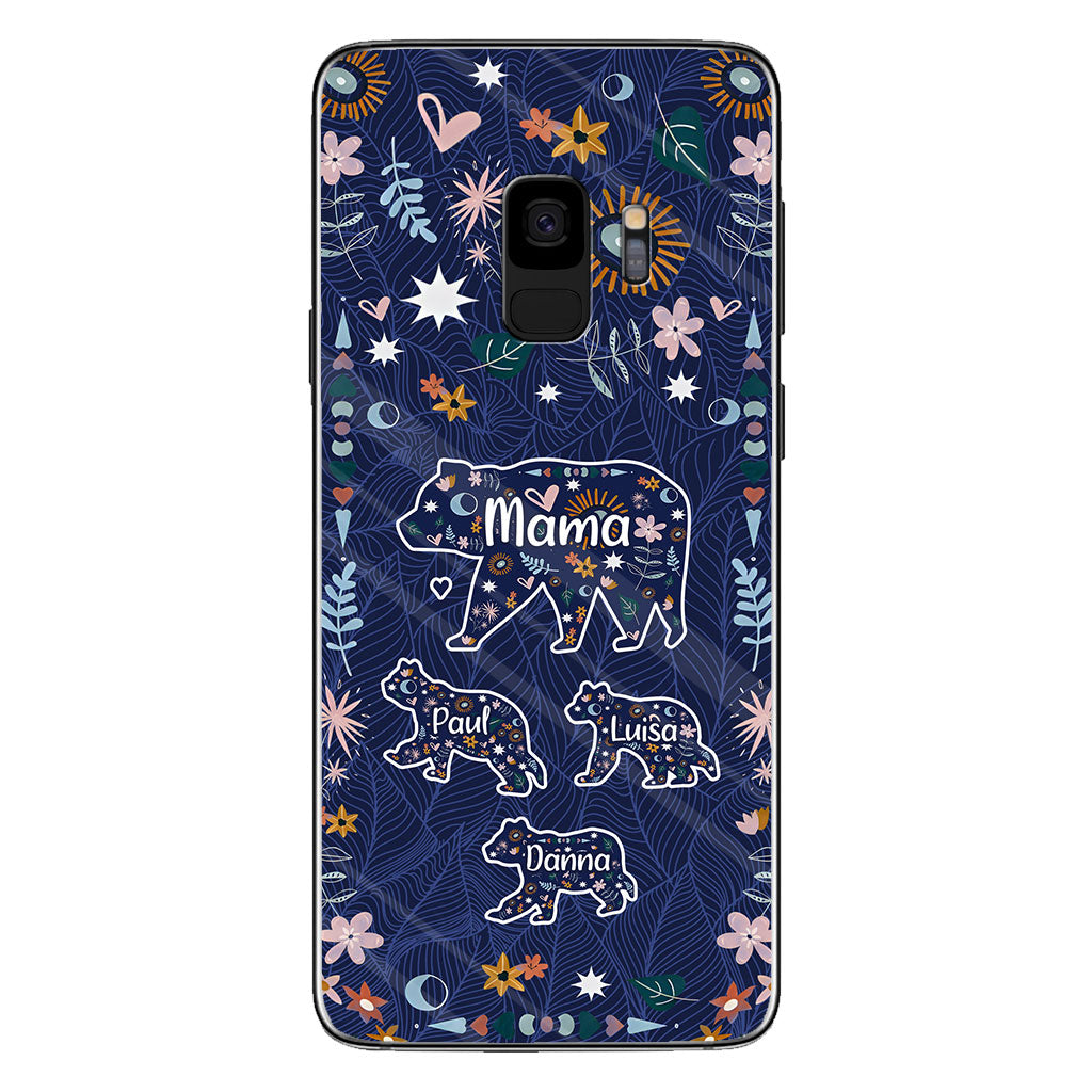 Mama Bear Floral - Personalized Mother Phone Case