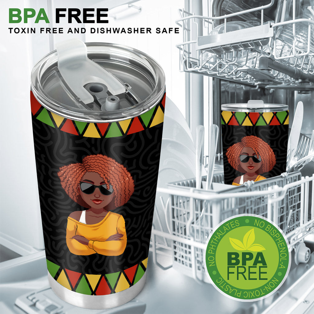 Dope Black Queen - Personalized African American Tumbler