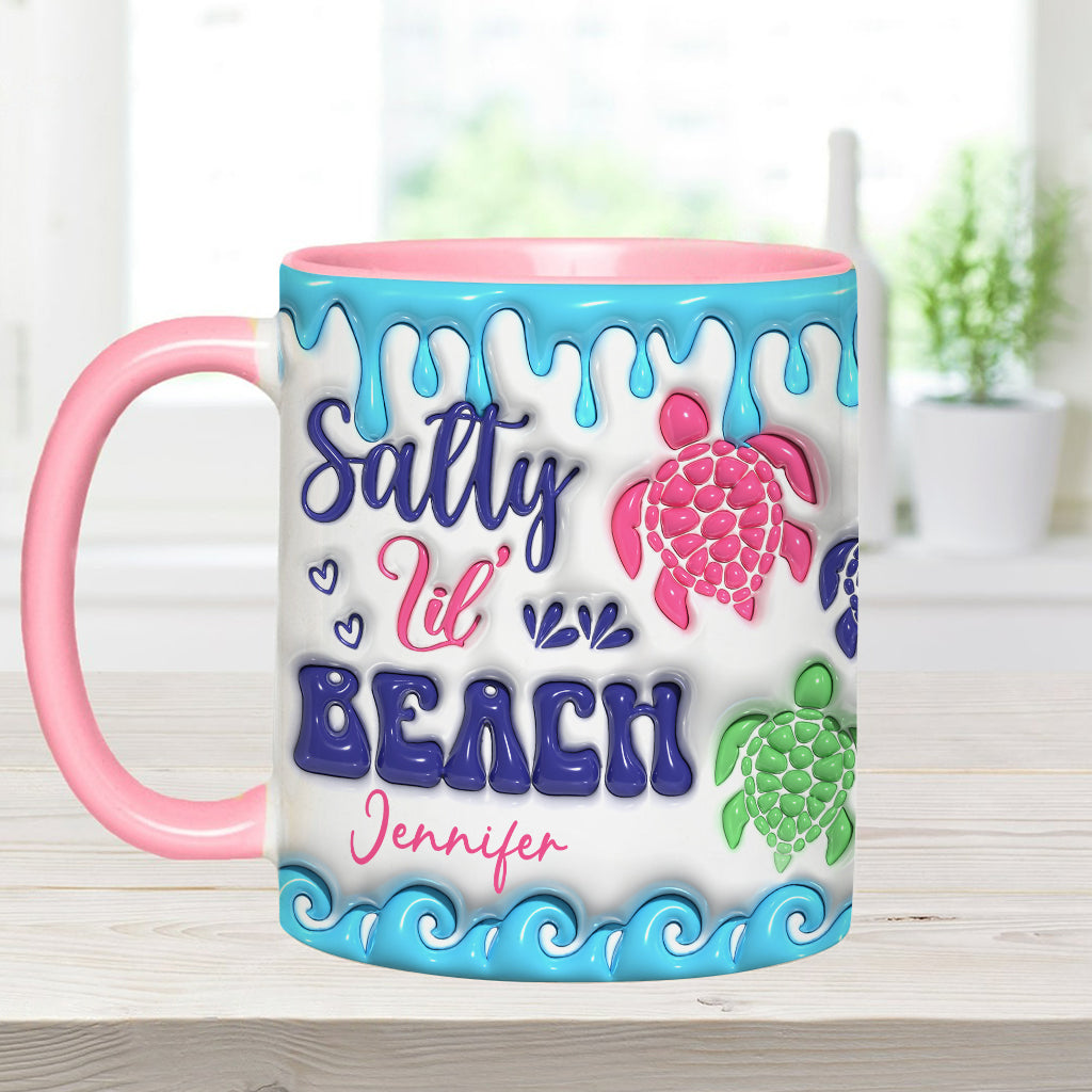 Mug gonflable personnalisé à motif tortue pour les amoureux des tortues de Salty Lil' Beach