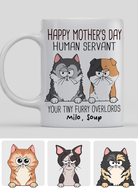 Serviteur humain Chat mignon Petit seigneur poilu - Mug chat personnalisé