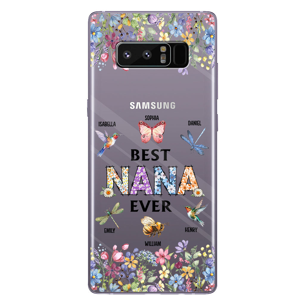 Best Mom Nana Ever - Personalized Grandma Clear Phone Case