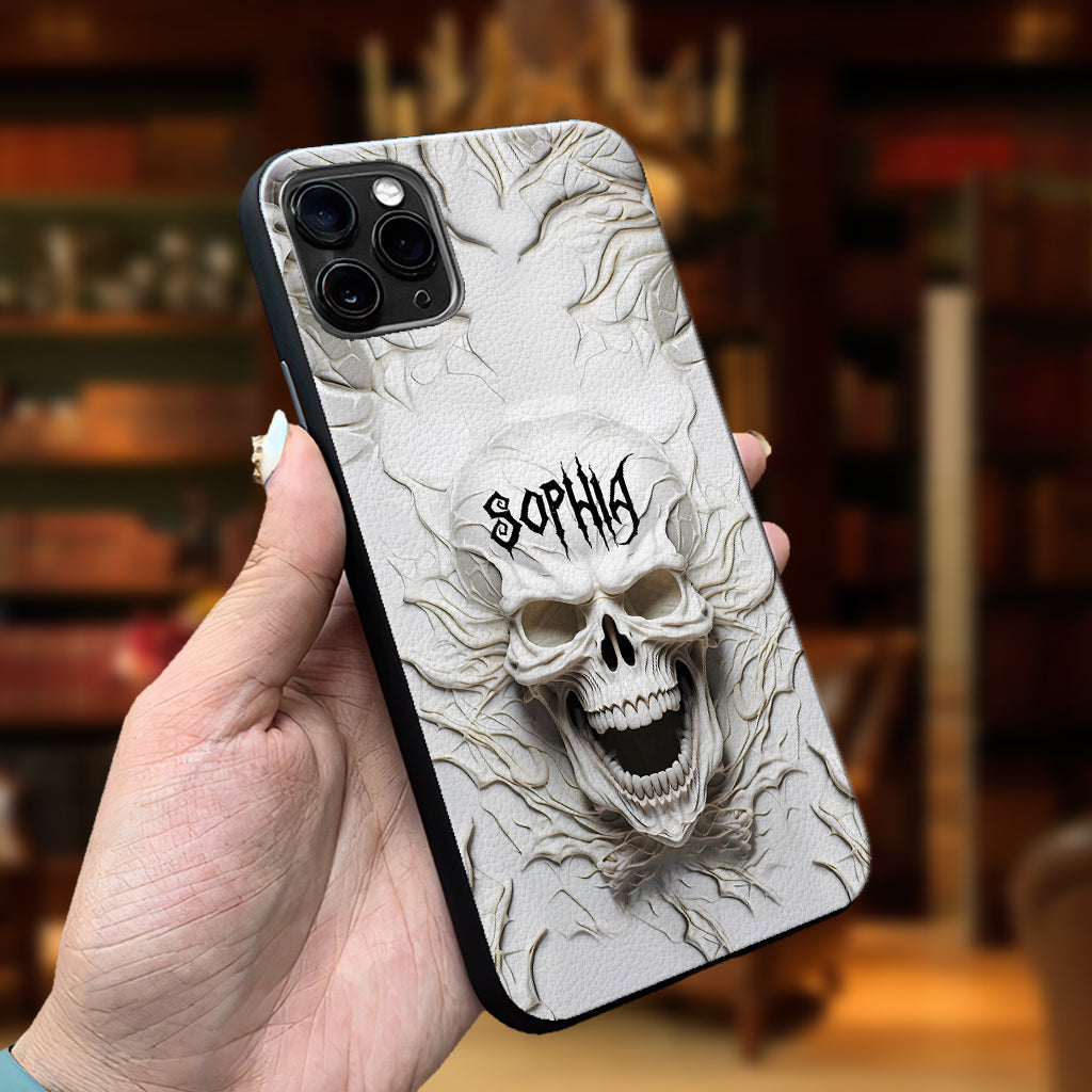 Beautiful White Skeleton - Personalized Skull Phone Case