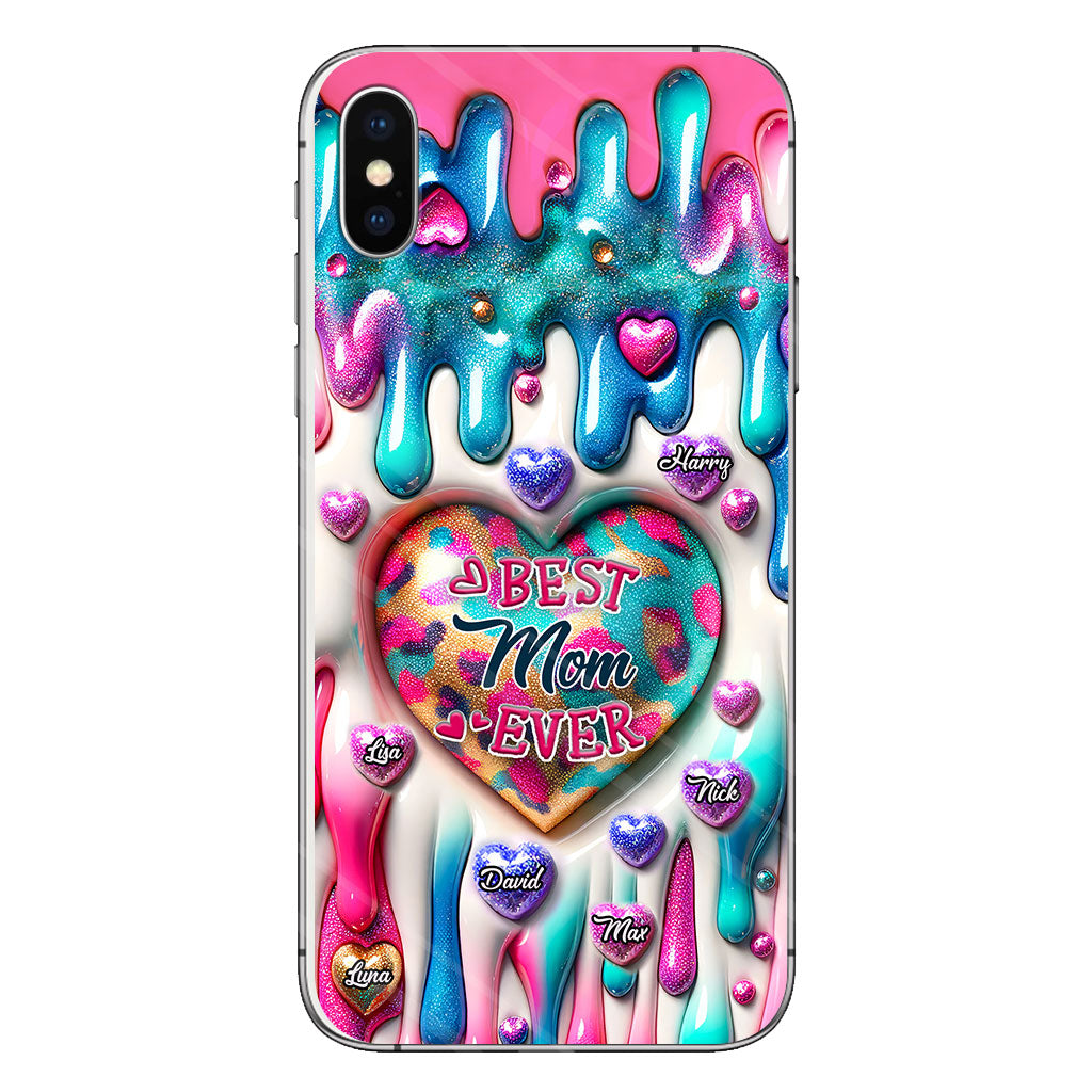 Meilleure maman/grand-mère du monde - Coque de téléphone transparente personnalisée pour maman