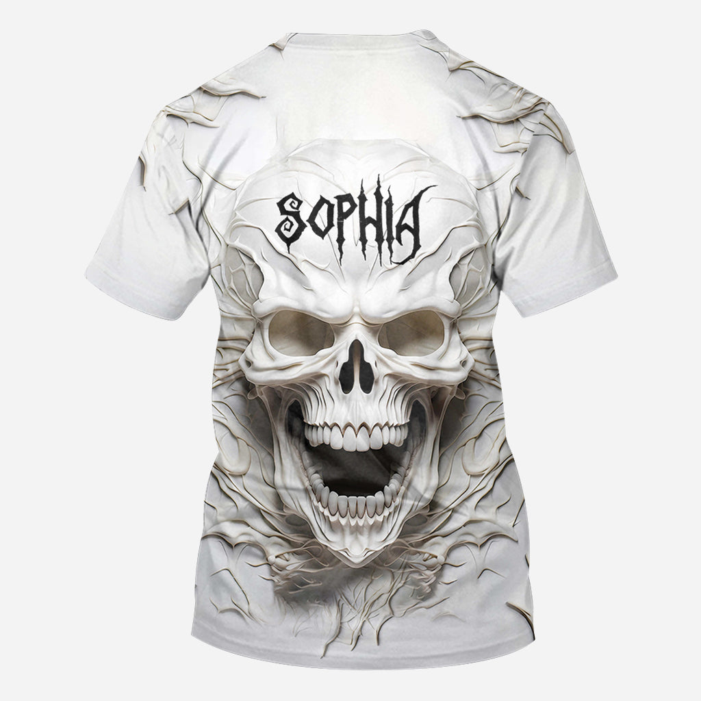 Beautiful White Skeleton - Personalized Skull All Over Shirt
