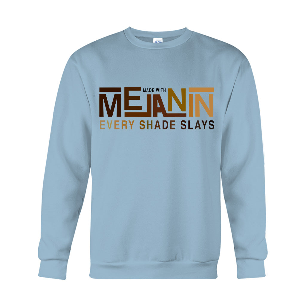 Fabriqué avec de la mélanine - T-shirt et sweat à capuche afro-américains