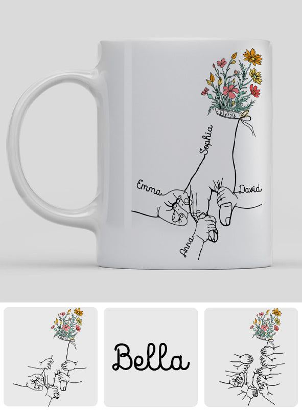 Mug personnalisé « Tenir la main de maman »