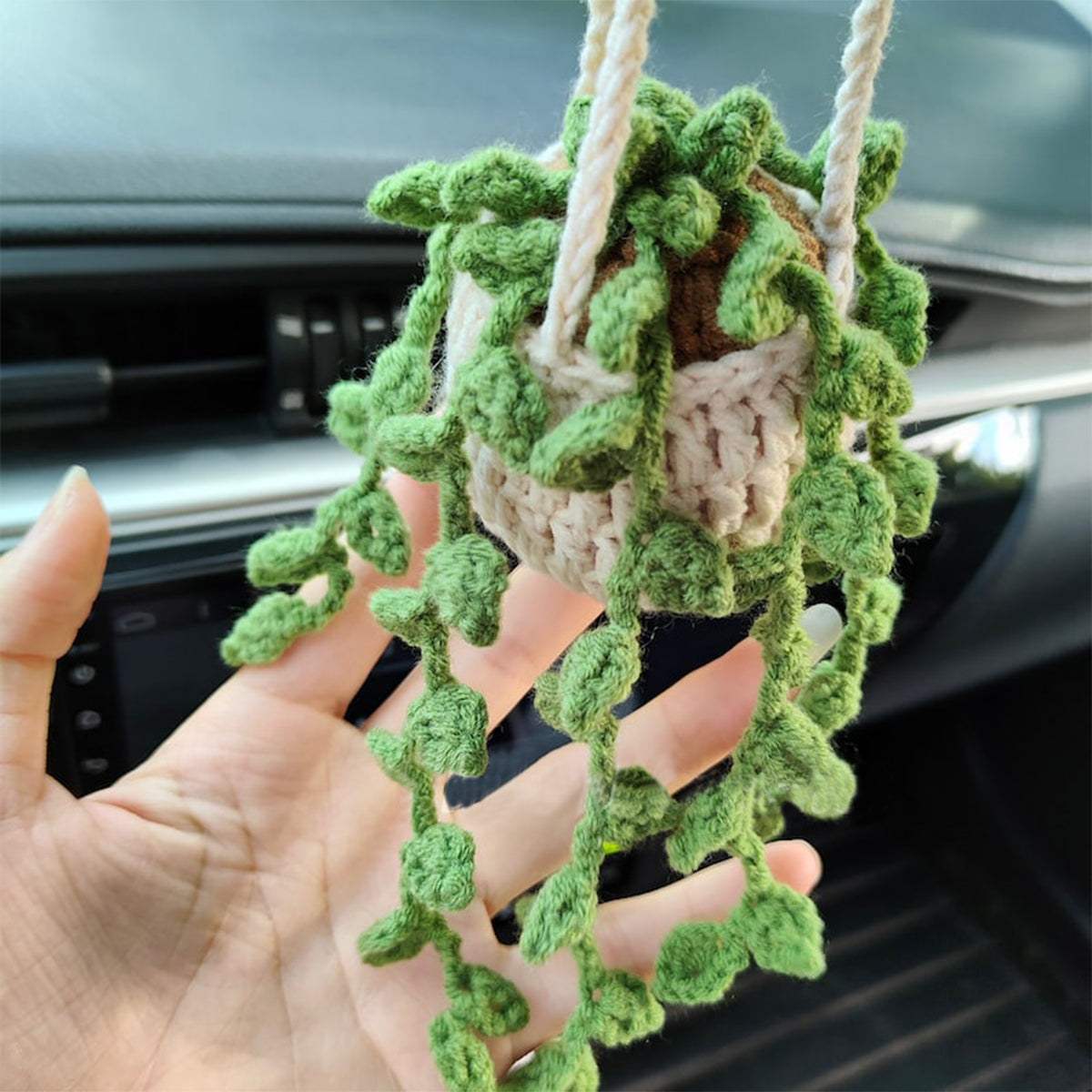 Any Message - Crochet Plant Car Décor