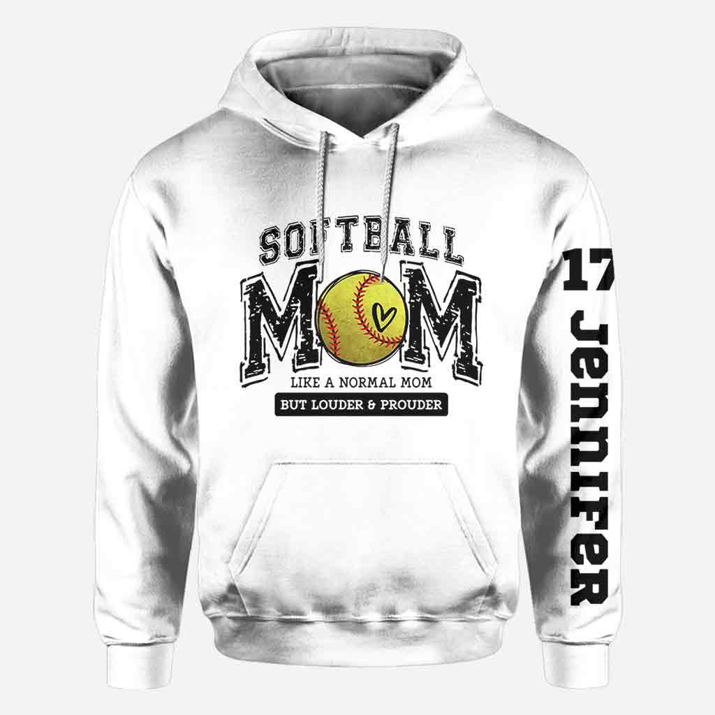 Maman de softball, plus fière que jamais ! T-shirt personnalisé Softball All Over