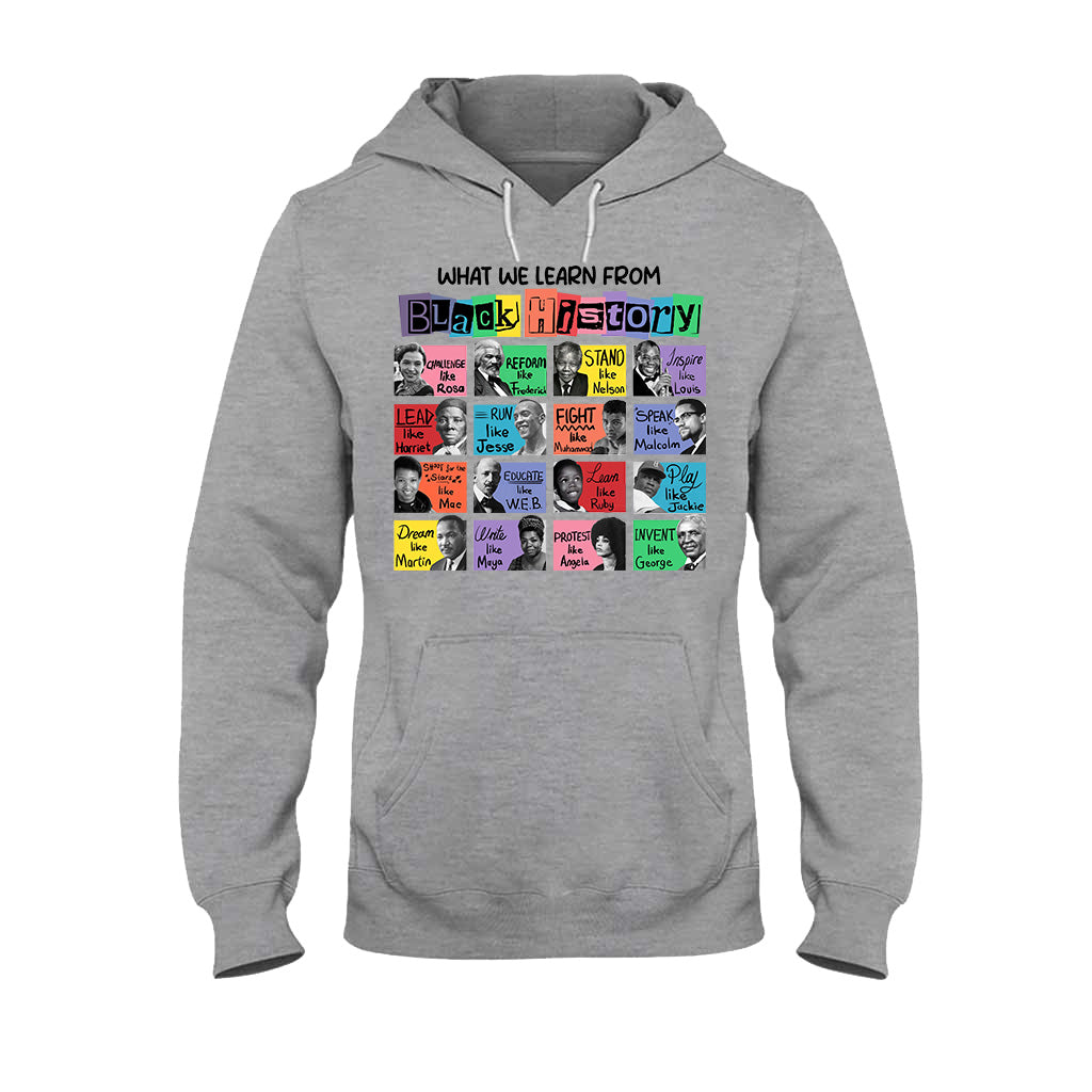Ce que nous apprenons de l'histoire des Noirs - T-shirt et sweat à capuche afro-américain