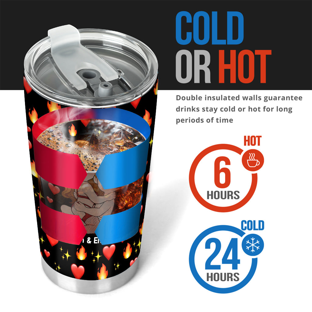 Thanks For Being So HOT - Personalized Couple Tumbler