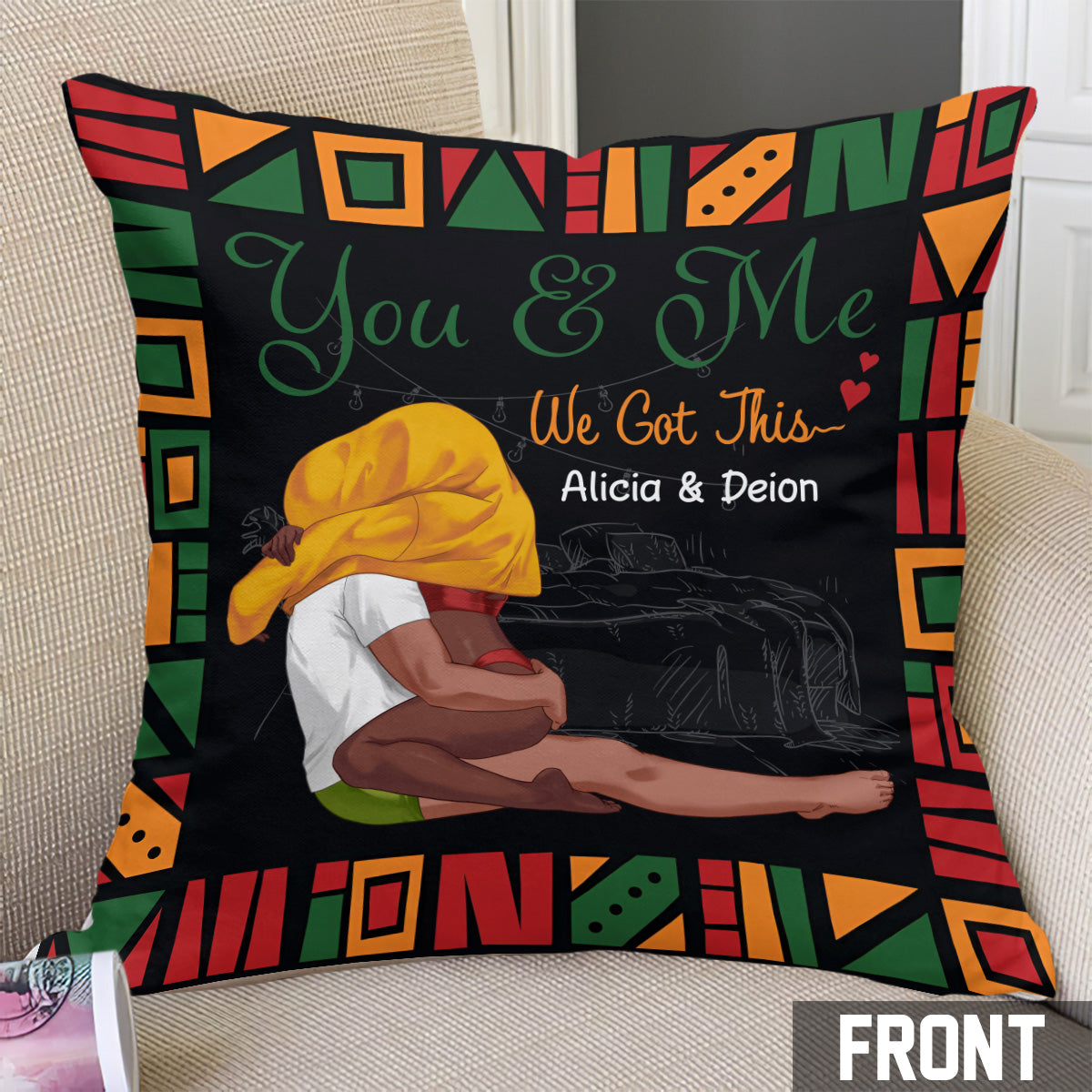 On gère ça - Coussin décoratif personnalisé pour couple