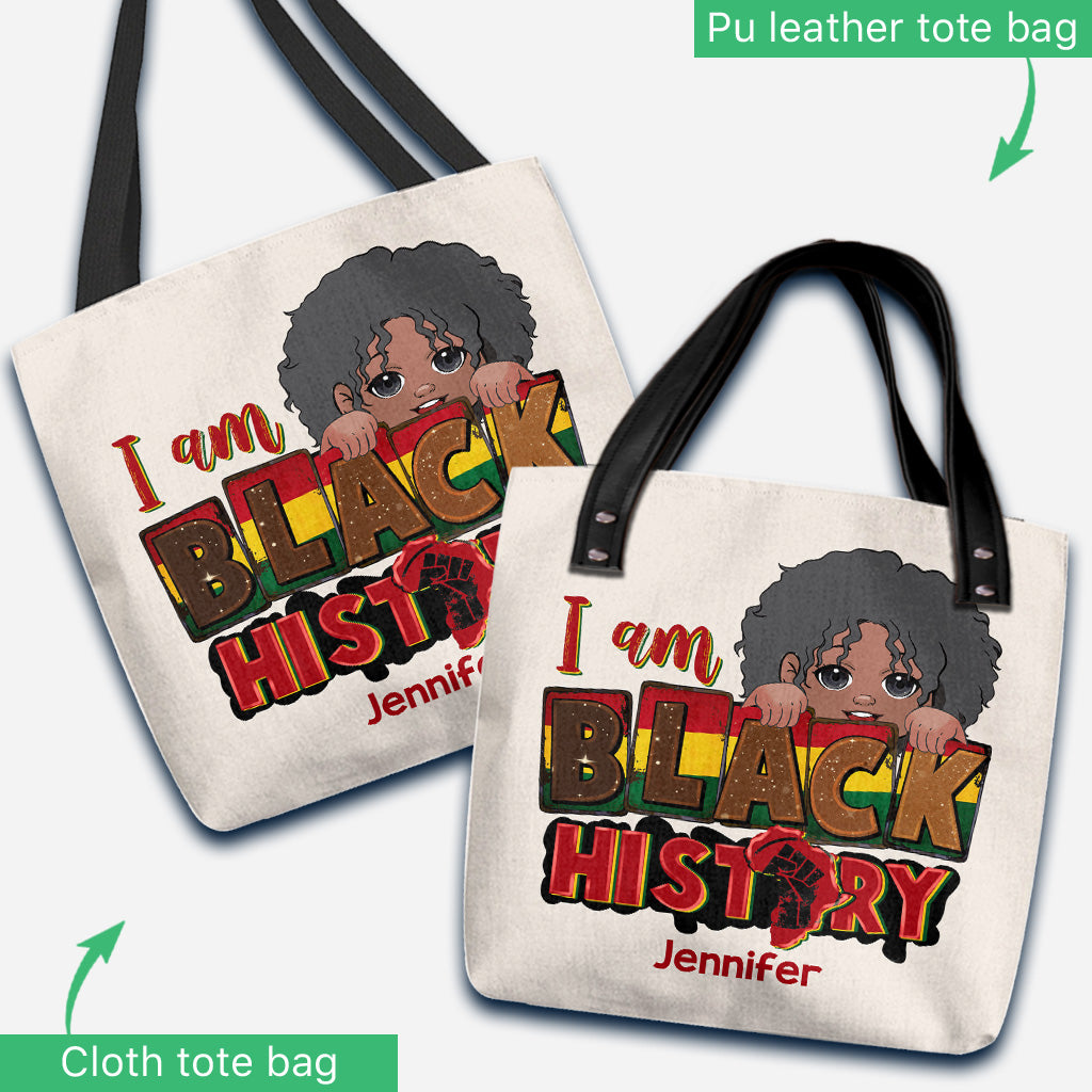 I Am Black History - Personalized African American Tote Bag