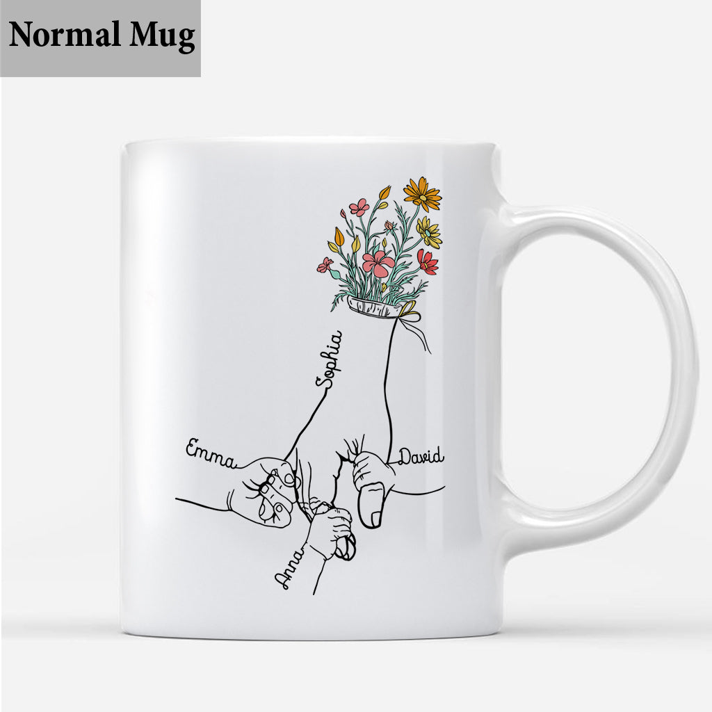 Mug personnalisé « Tenir la main de maman »