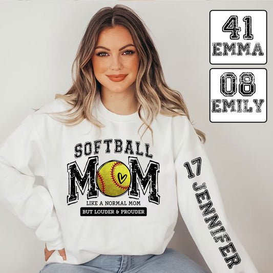 Maman de softball, plus fière que jamais ! T-shirt personnalisé Softball All Over
