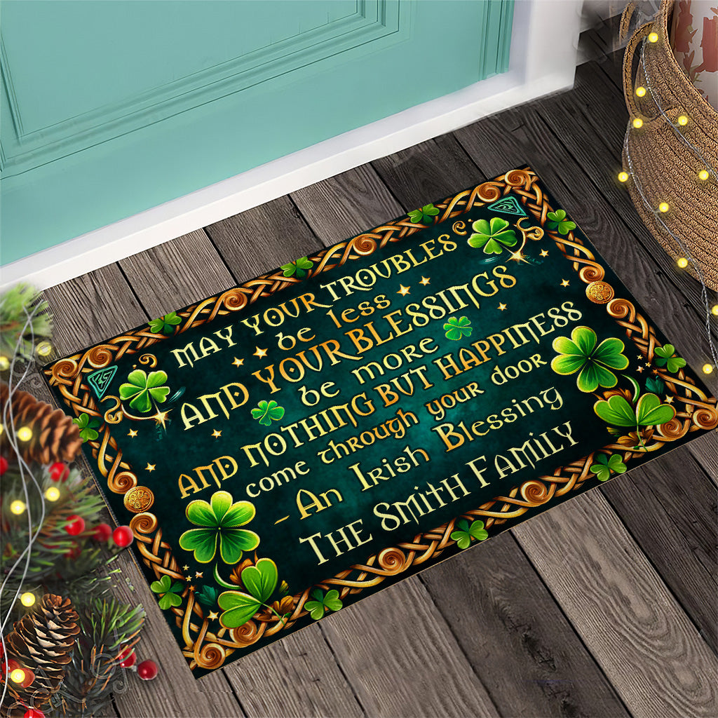 Irish Blessing - Personalized Saint Patrick's Day Doormat