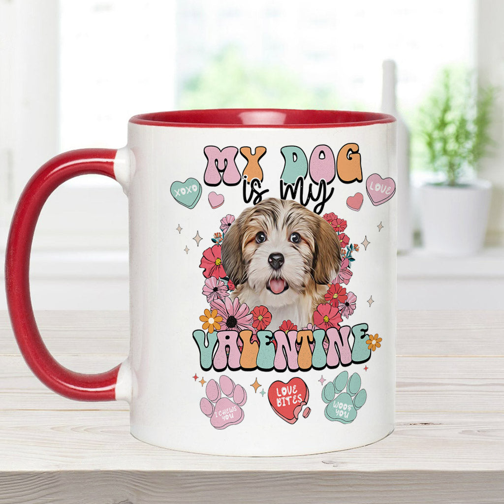 Mon chien est mon Valentin - Mug personnalisé avec motif chien