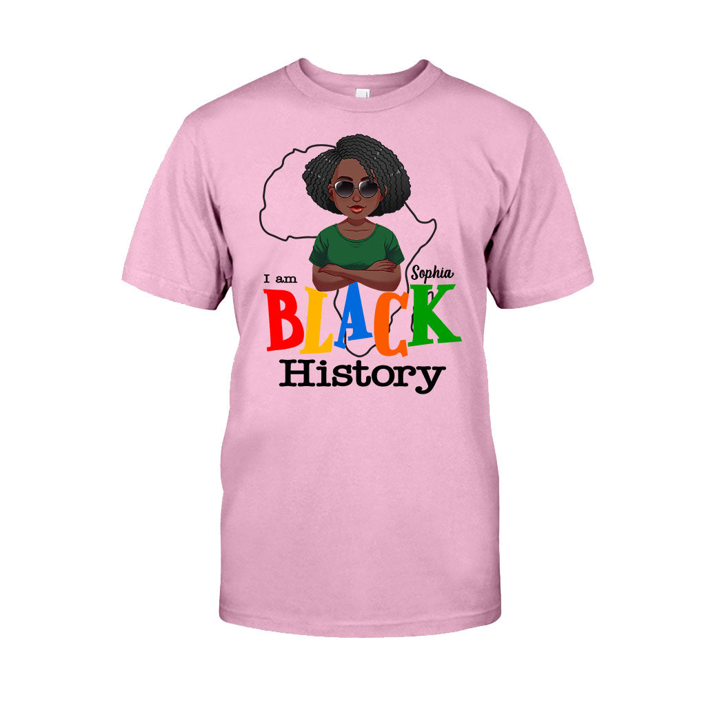 Je suis l'histoire des Noirs - T-shirt et sweat à capuche personnalisés pour Afro-Américains