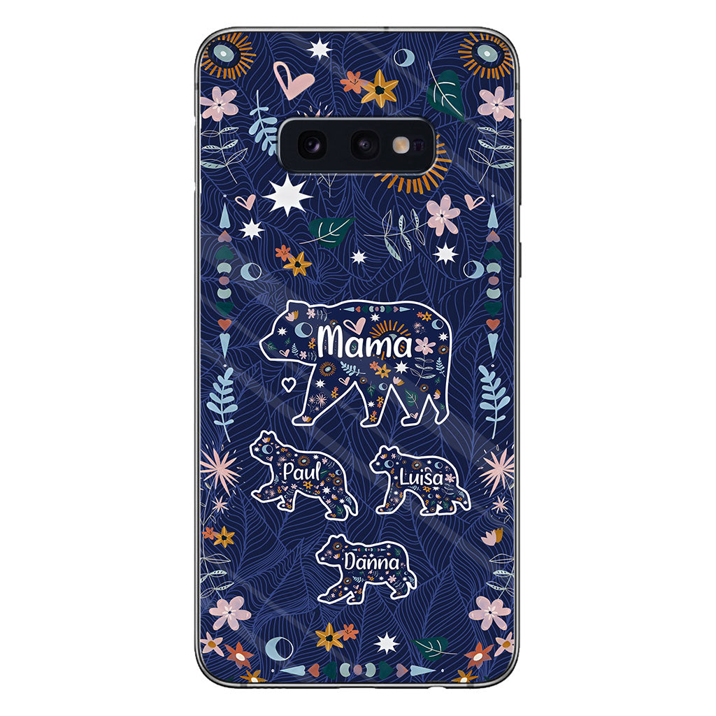 Mama Bear Floral - Personalized Mother Phone Case
