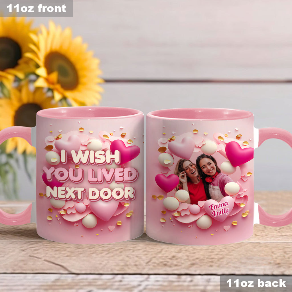 Mug personnalisé « J'aimerais que tu sois ma voisine » -