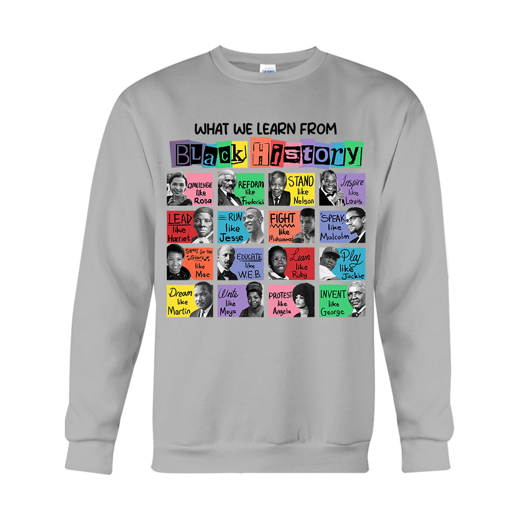 Ce que nous apprenons de l'histoire des Noirs - T-shirt et sweat à capuche afro-américain
