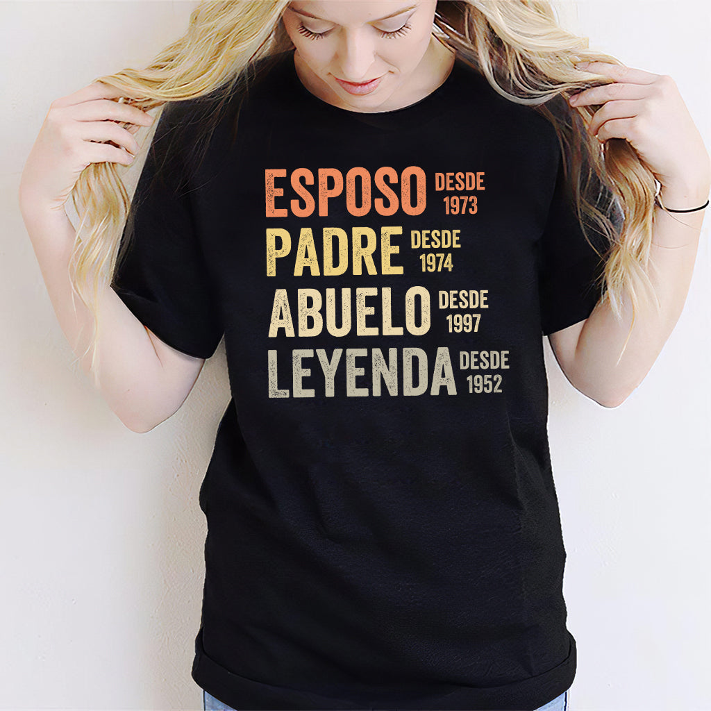 Esposo Padre Abuelo Leyenda - T-shirt et sweat à capuche personnalisés pour père