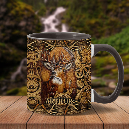 Saison de la chasse au cerf - Mug personnalisé sur le thème de la chasse