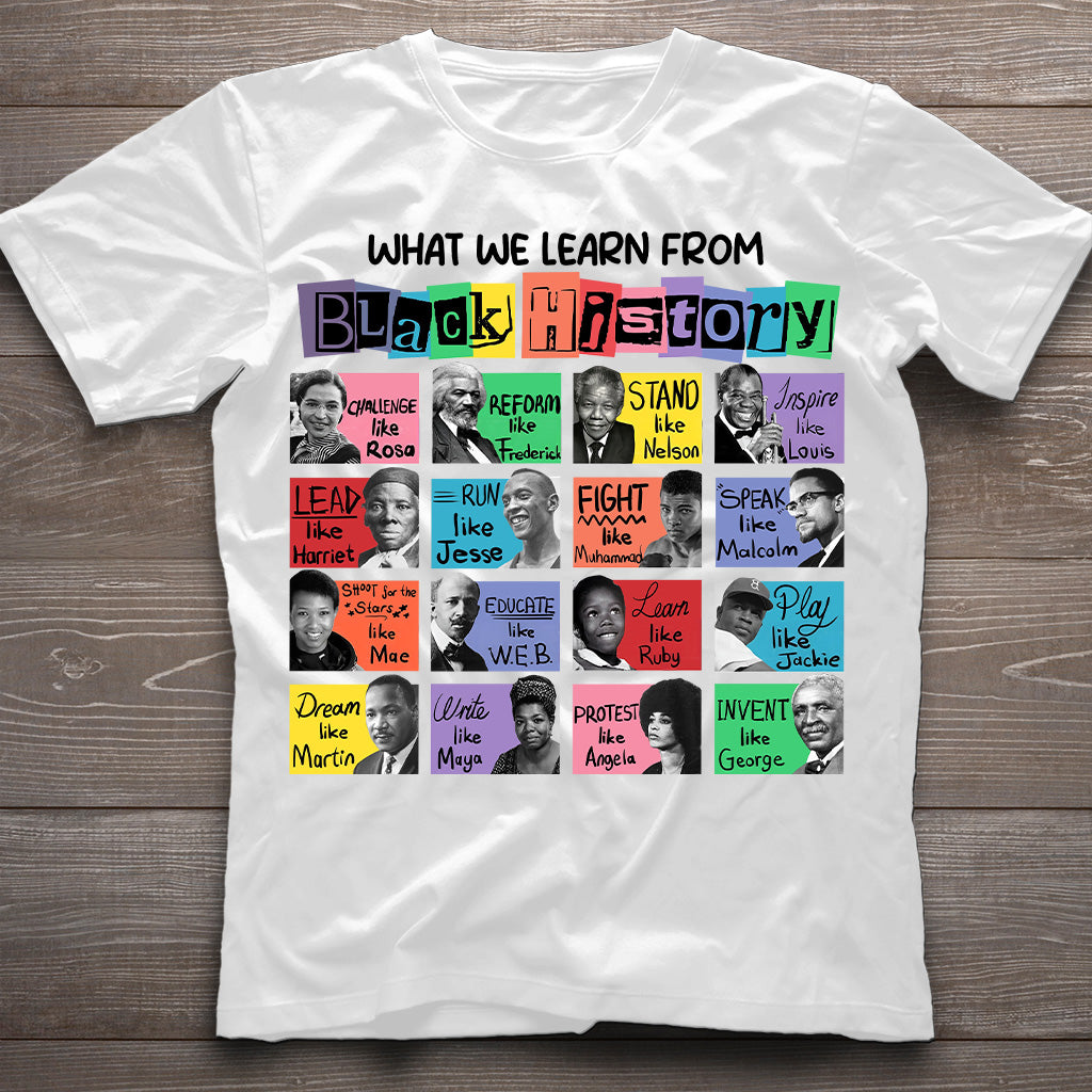 Ce que nous apprenons de l'histoire des Noirs - T-shirt et sweat à capuche afro-américain