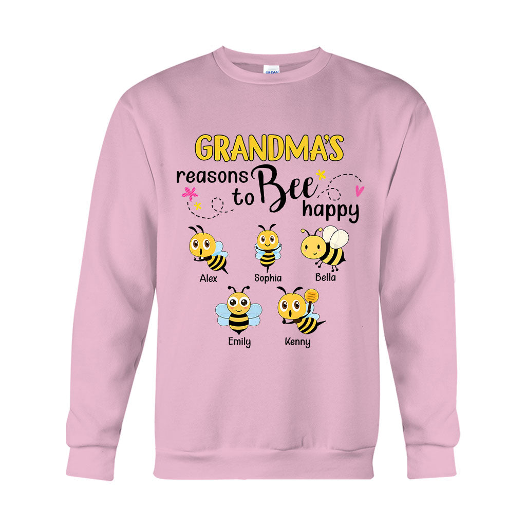 Les raisons de grand-mère d'être heureuse - T-shirt et sweat à capuche abeille personnalisés