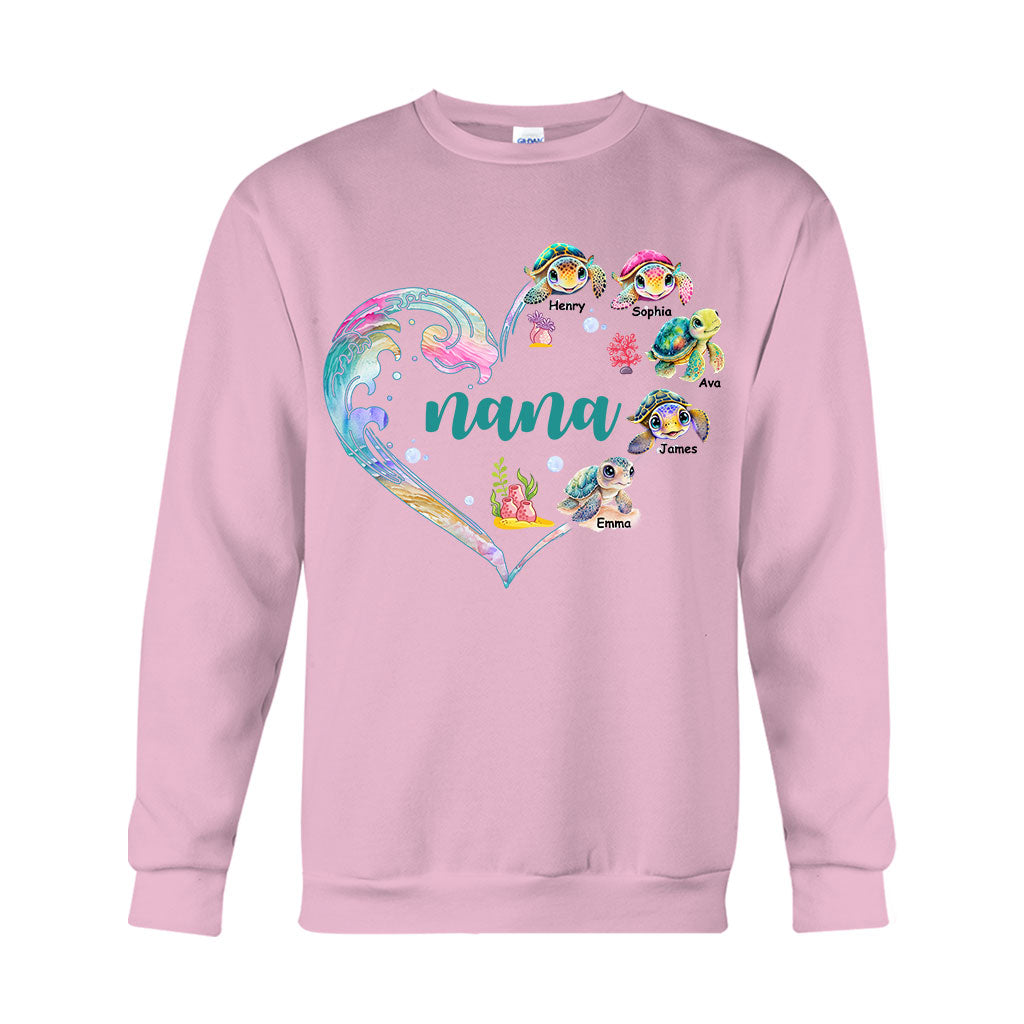 La petite tortue de mamie - T-shirt et sweat à capuche personnalisés pour grand-mère