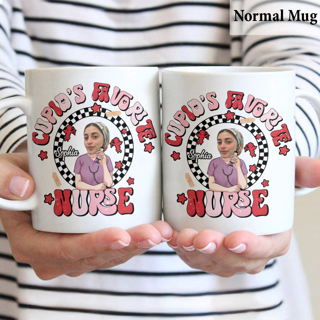 Infirmière préférée de Cupidon - Mug personnalisé pour infirmière