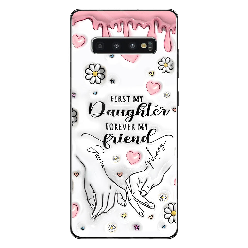 Ma mère d'abord, mon amie pour toujours - Coque de téléphone transparente personnalisée pour maman