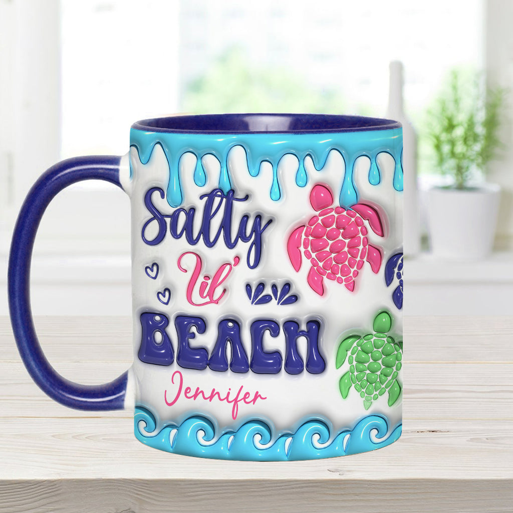 Mug gonflable personnalisé à motif tortue pour les amoureux des tortues de Salty Lil' Beach