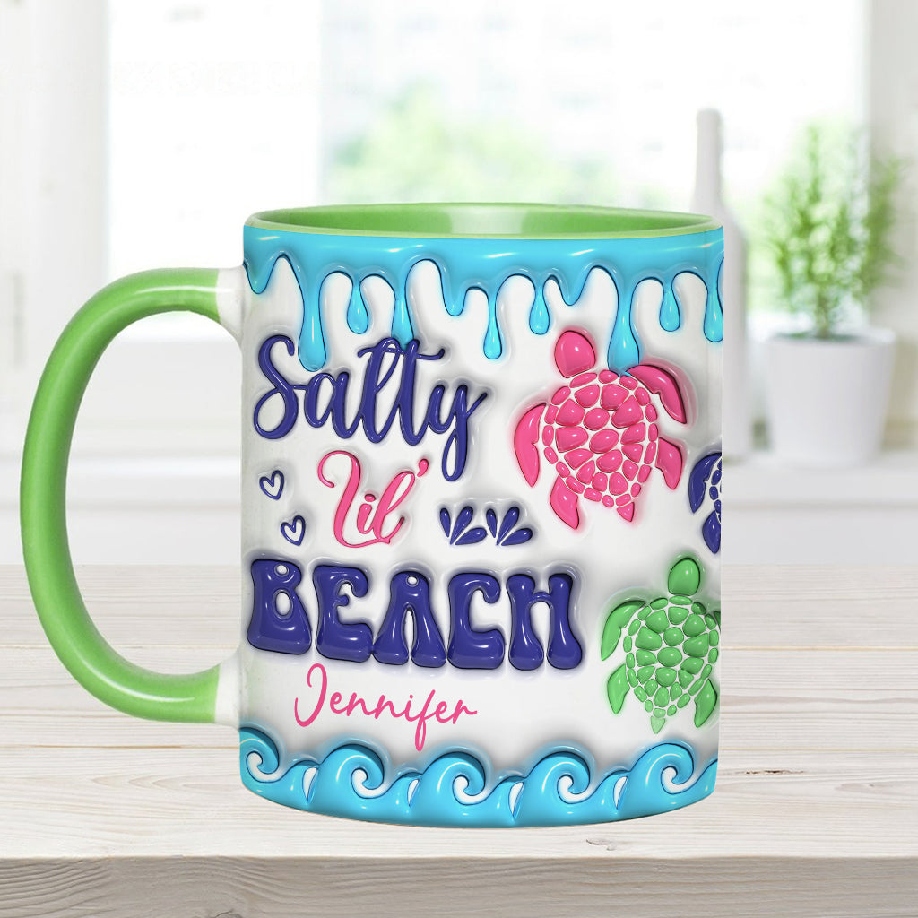 Mug gonflable personnalisé à motif tortue pour les amoureux des tortues de Salty Lil' Beach