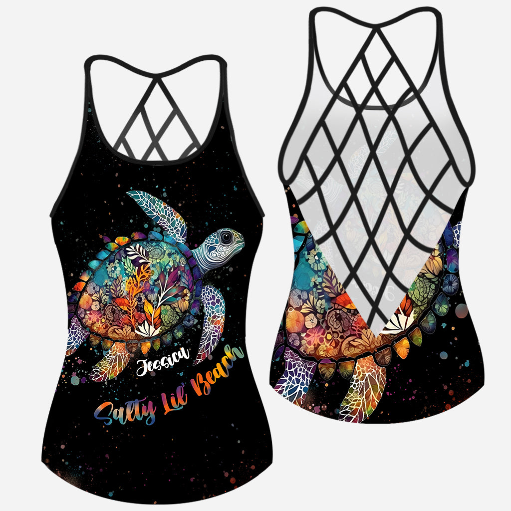 Salty Lil Beach - Débardeur personnalisé avec croix tortue