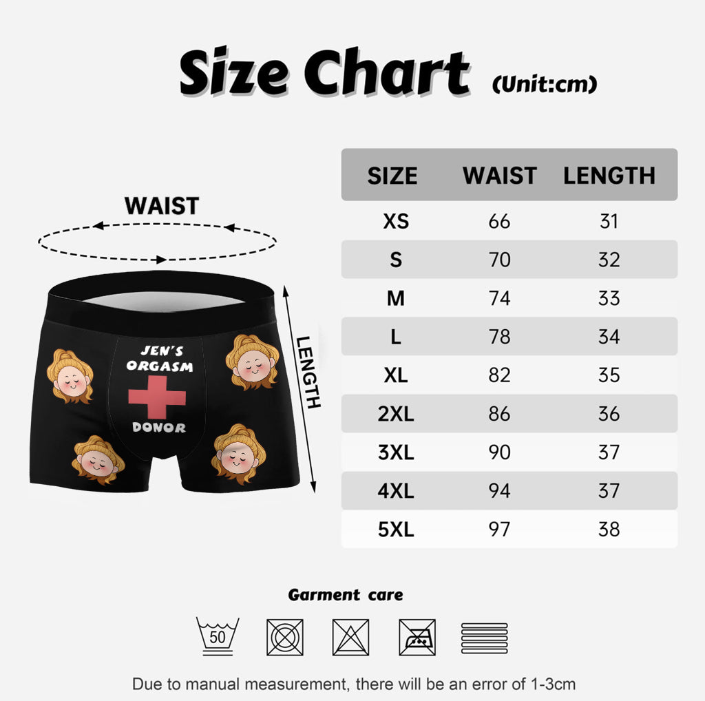 Donateur humoristique - Boxers personnalisés pour couples d'hommes