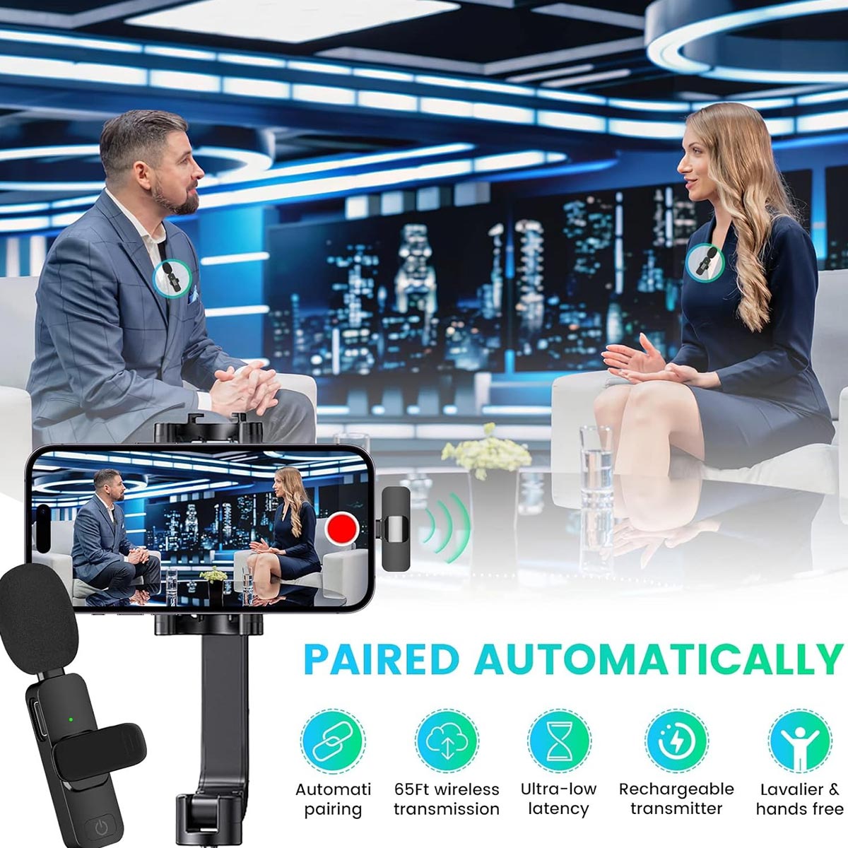 Microphone sans fil pour iPhone iPad - Microphone sans fil pour iPhone iPad