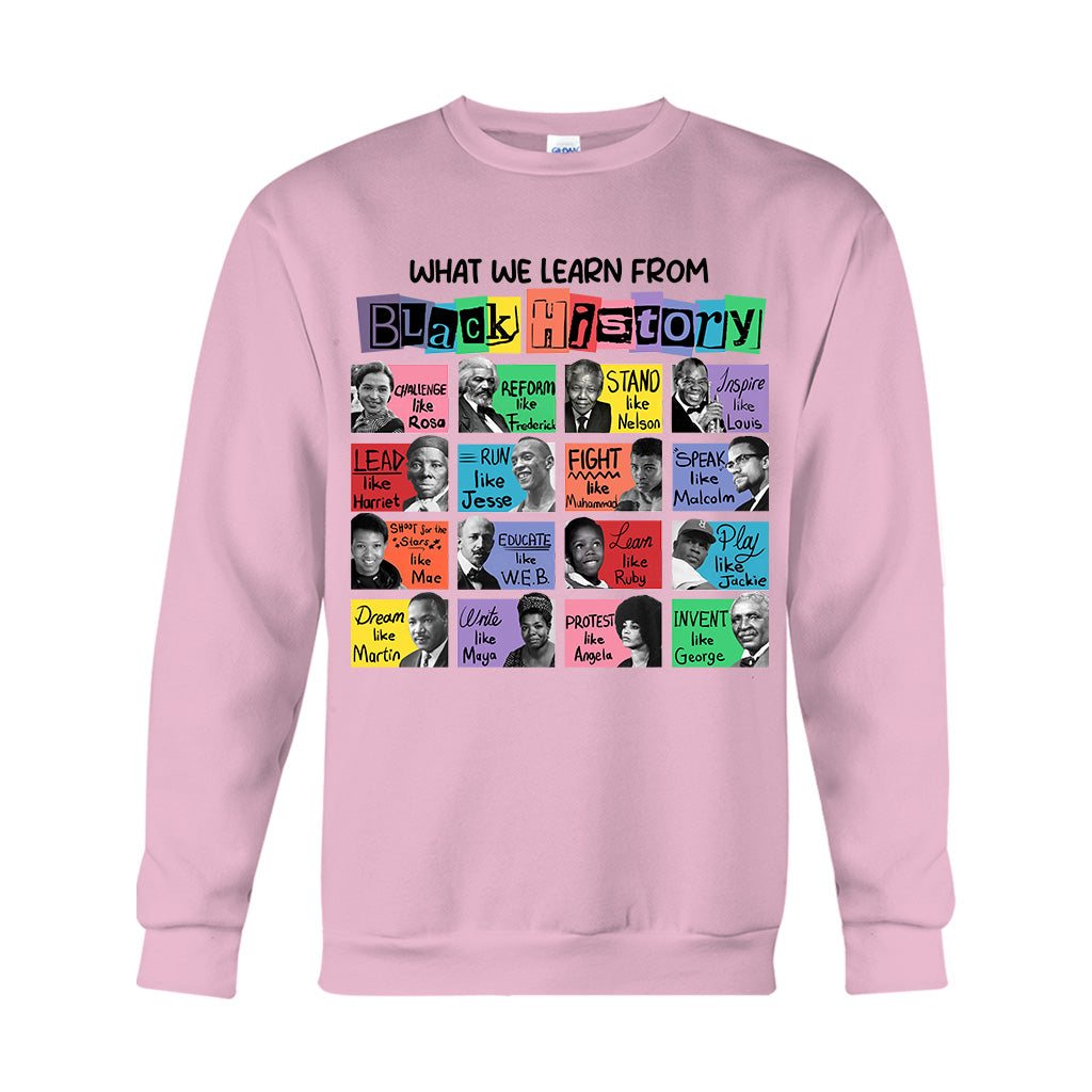 Ce que nous apprenons de l'histoire des Noirs - T-shirt et sweat à capuche afro-américain