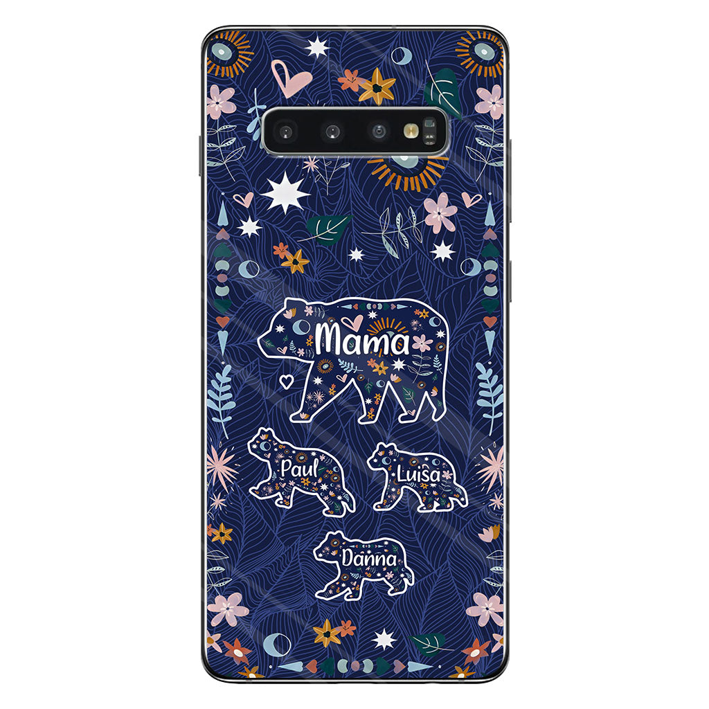Mama Bear Floral - Personalized Mother Phone Case