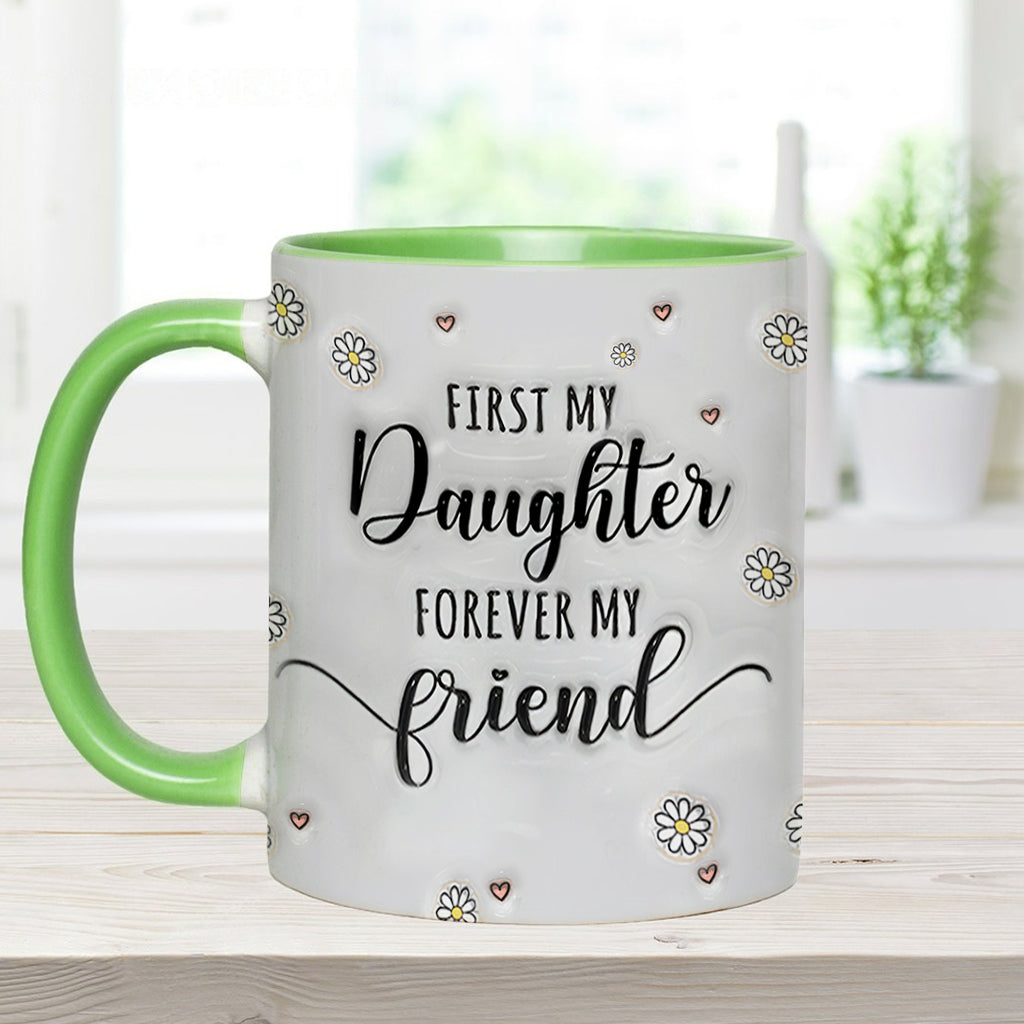 Mother And Daughter And Son Forever Linked Together Elephant Inflated - Personalized Mother Accent Mug
